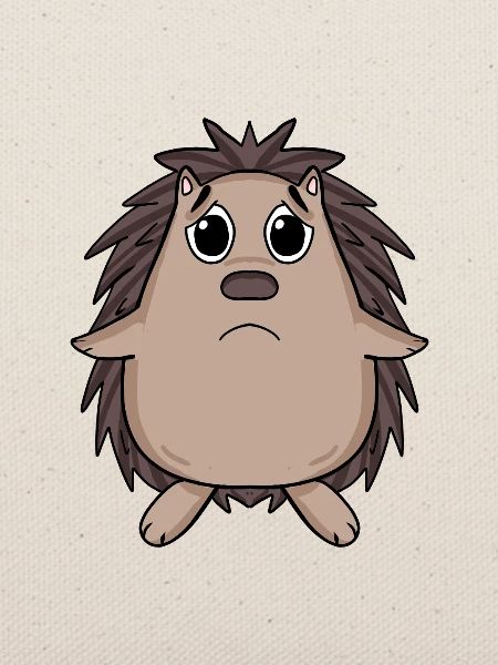 Igel Traurig - trauriger Igel