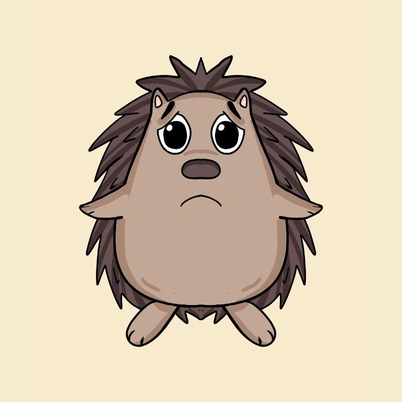 Igel Traurig - trauriger Igel