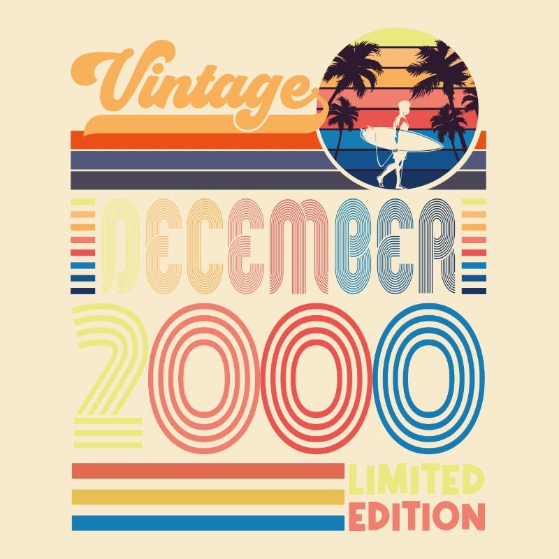Anniversaire Décembre 2000. Cadeau decembre 2000.