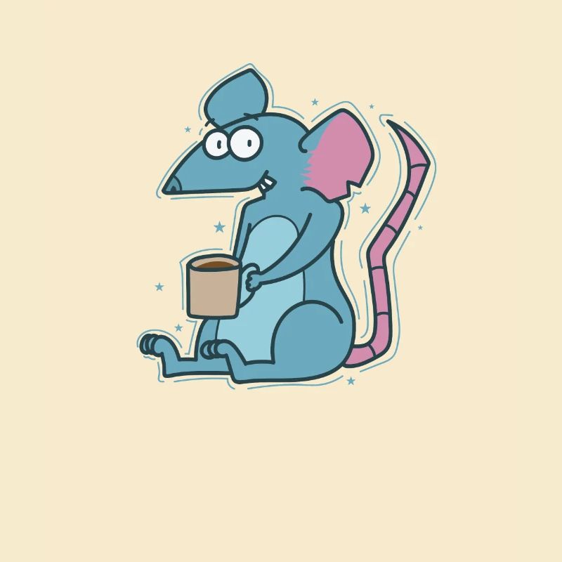 Rat et rongeur de compagnie de café