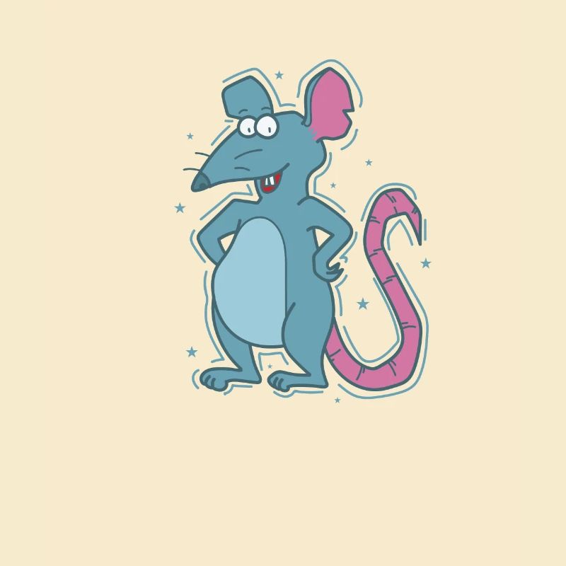 Fier rat rongeur de compagnie