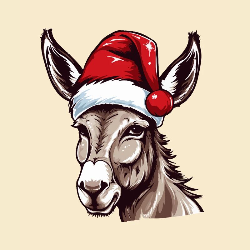 Tête d’animal de Noël d’âne