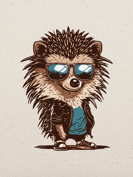 Cooler Igel mit Sonnenbrille