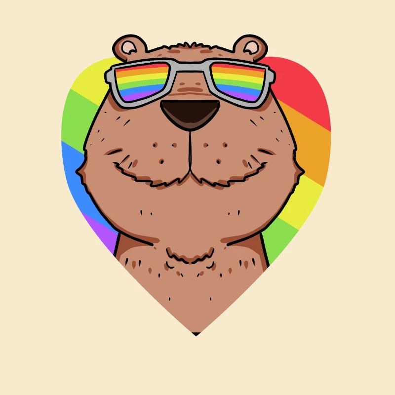 Capybara Wasserschwein Regenbogen