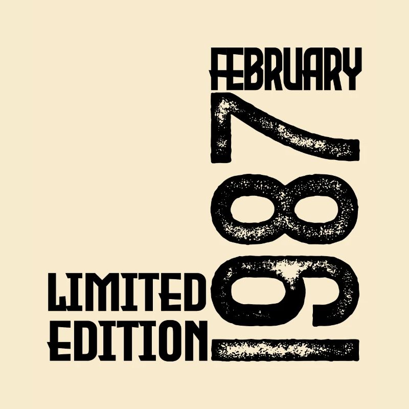 Februar 1987 Jubiläumsgeschenk. Februar 1987.