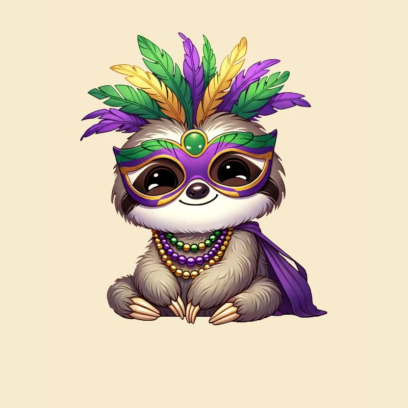 Mardi Gras Faultier Comic Design