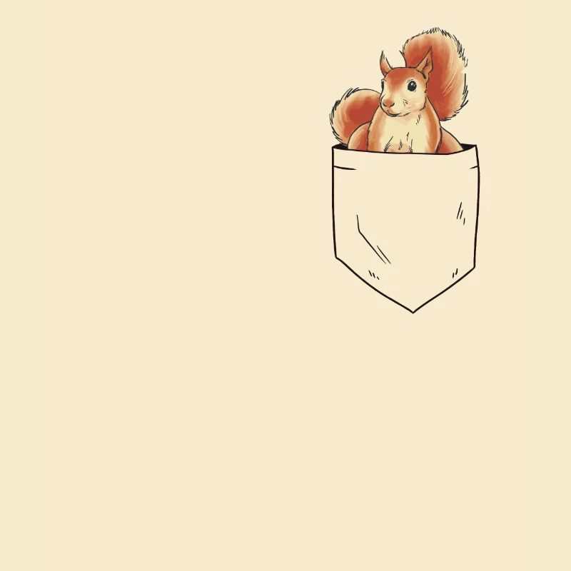 Eichhörnchen in Brusttasche