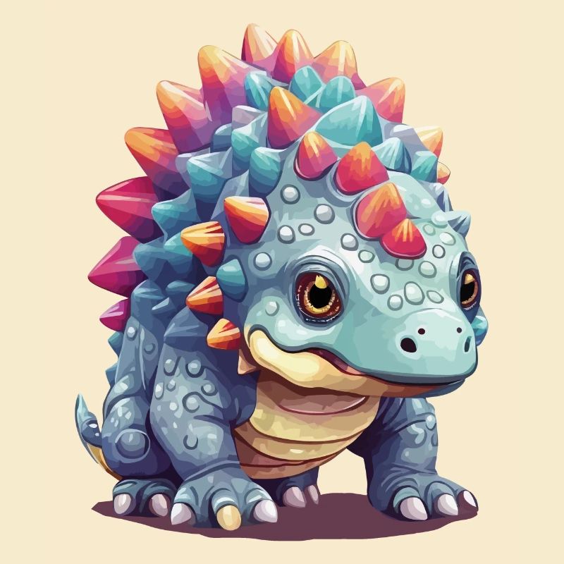 Mignon Pastel Ankylosaurus Dino Comic