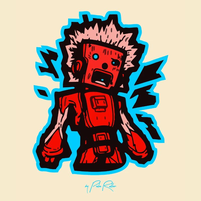 technological melancholy, robot agony type