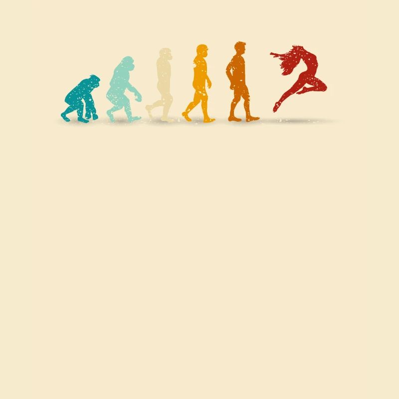 Tanzen Retro Tanzen Evolution des Menschen Tänzer