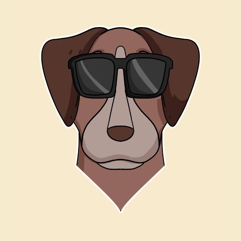 Pointer Hund mit Brille - cooler Hund