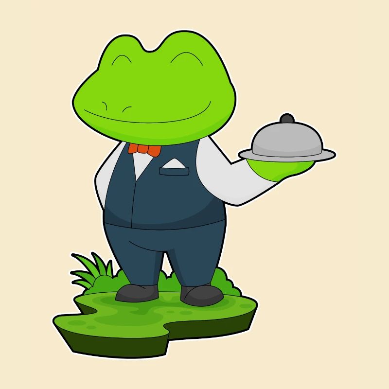 Frosch Kellner Servierplatte