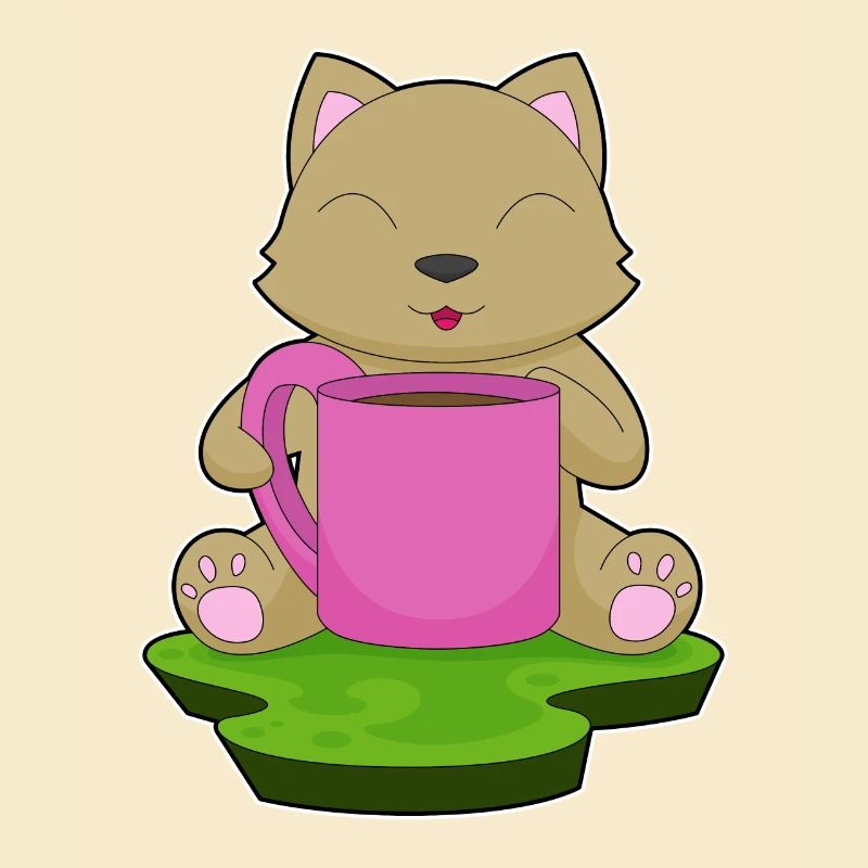 Tasse à café chat