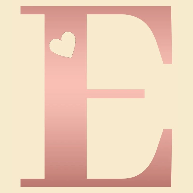 Buchstabe E Roségold
