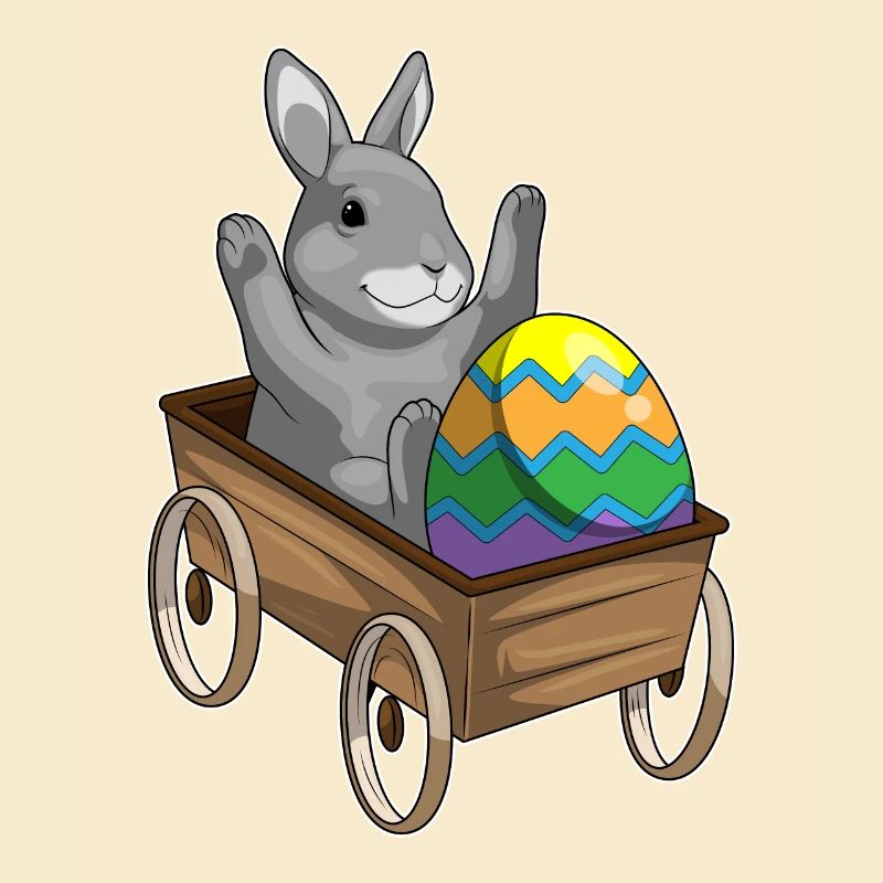 Bunny Easter Easter Egg Wagon