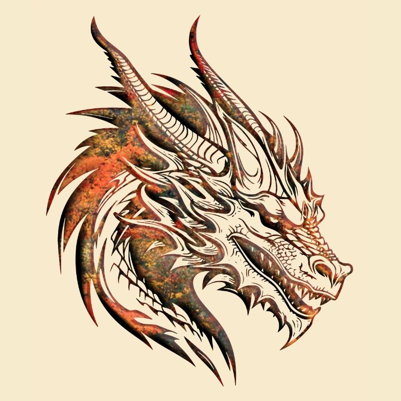Fantasy Drache Anime Drachenkopf Mythisches Reptil
