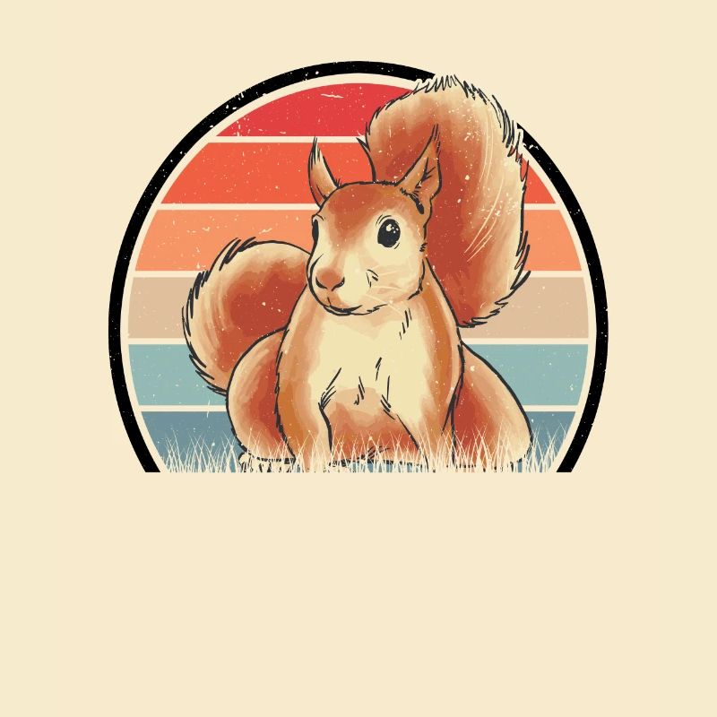 Eichhörnchen Écureuil rétro