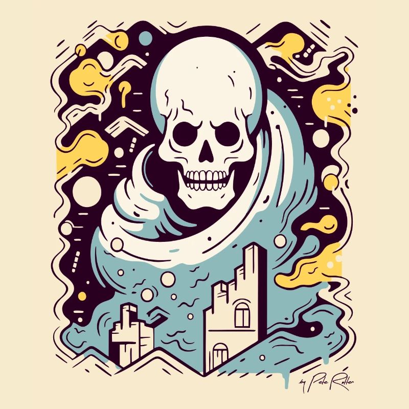 Couleur interactive, crâne industriel moderne