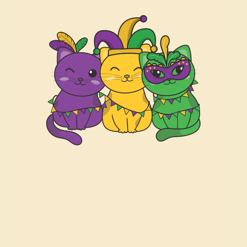 Déguisement de carnaval de chat de Mardi Gras