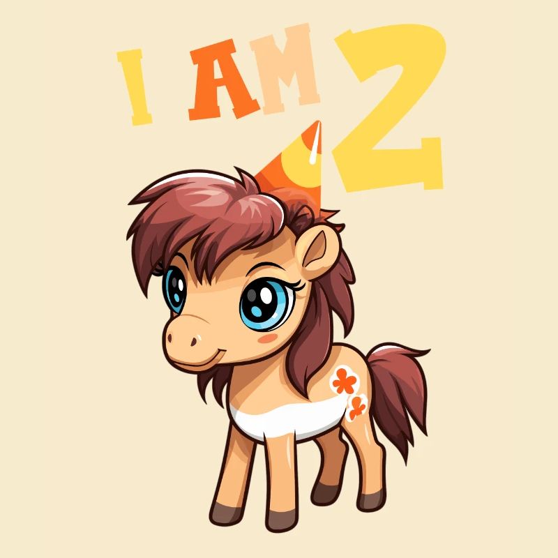 Ich bin 2 Jahre alt Pferde Pferd 2. Geburtstag