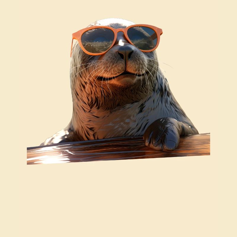 Phoque avec lunettes de soleil Phoque Morse Phoques mignons