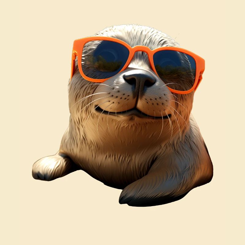 Phoque avec lunettes de soleil Phoque Morse Phoques mignons