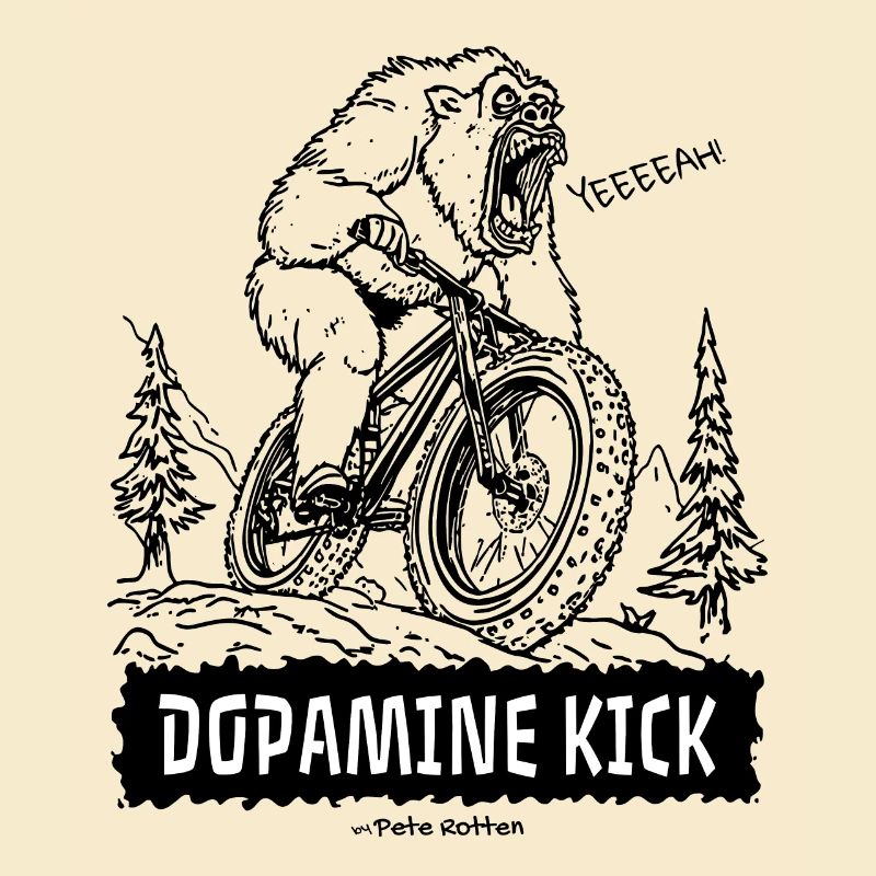 Yeti experiences a dopamine kick while mountain biking