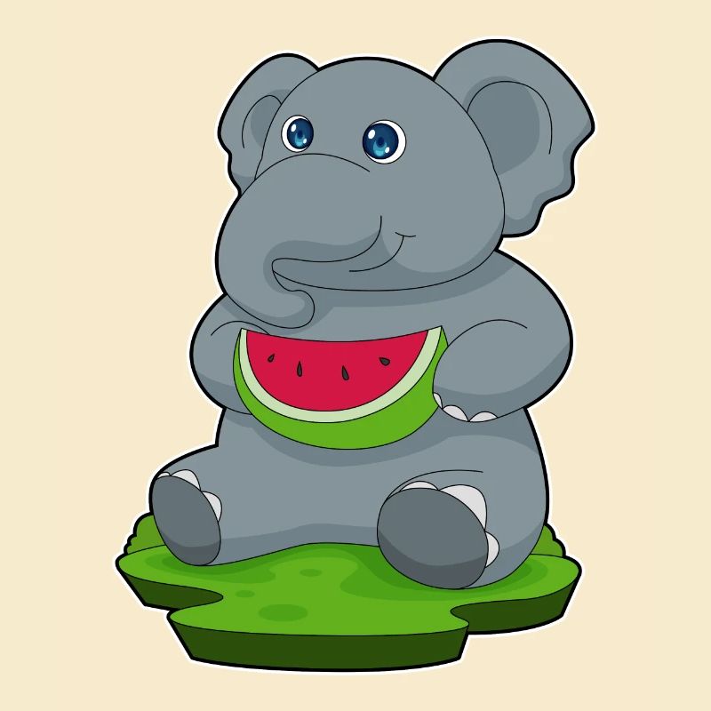 Éléphant Pastèque Fruit