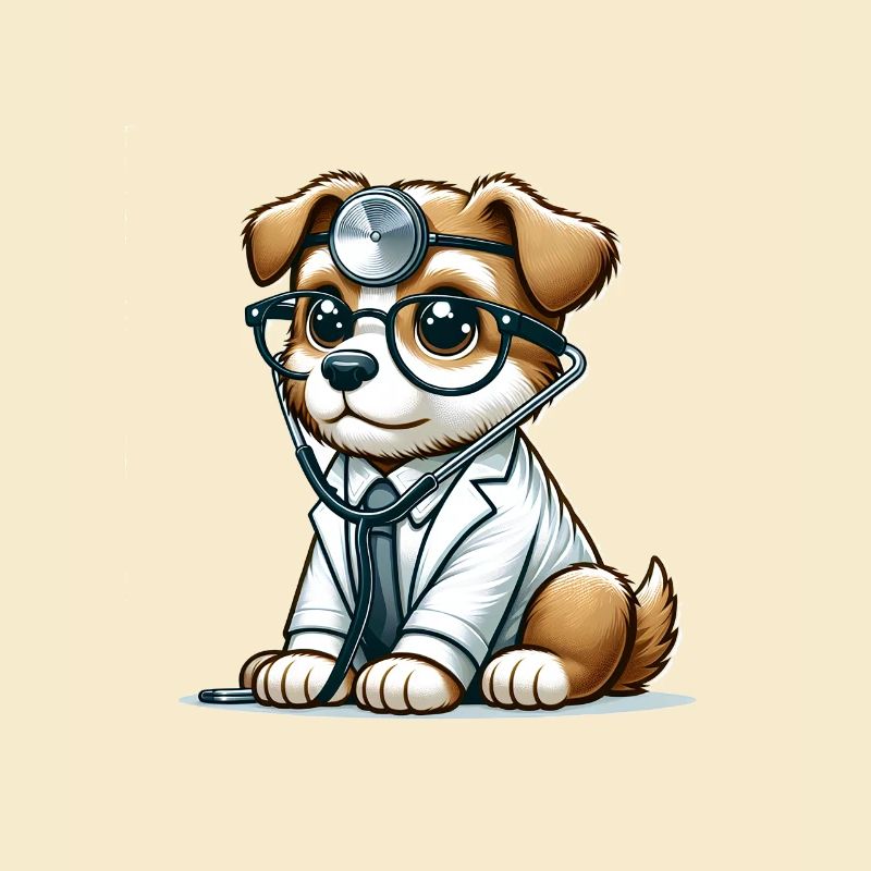 Médecin de chien mignon