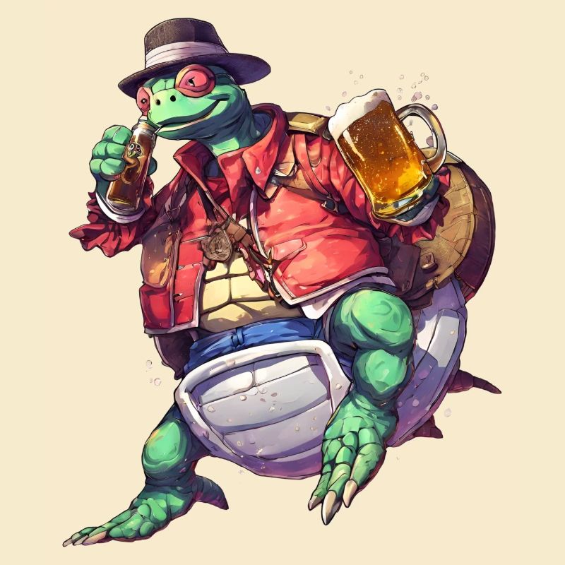Chill & Shell: Turtle with Beer Tee