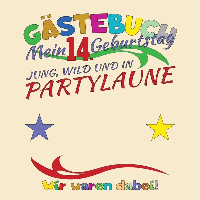 14. Geburtstag Mädchen & Junge Gästebuch