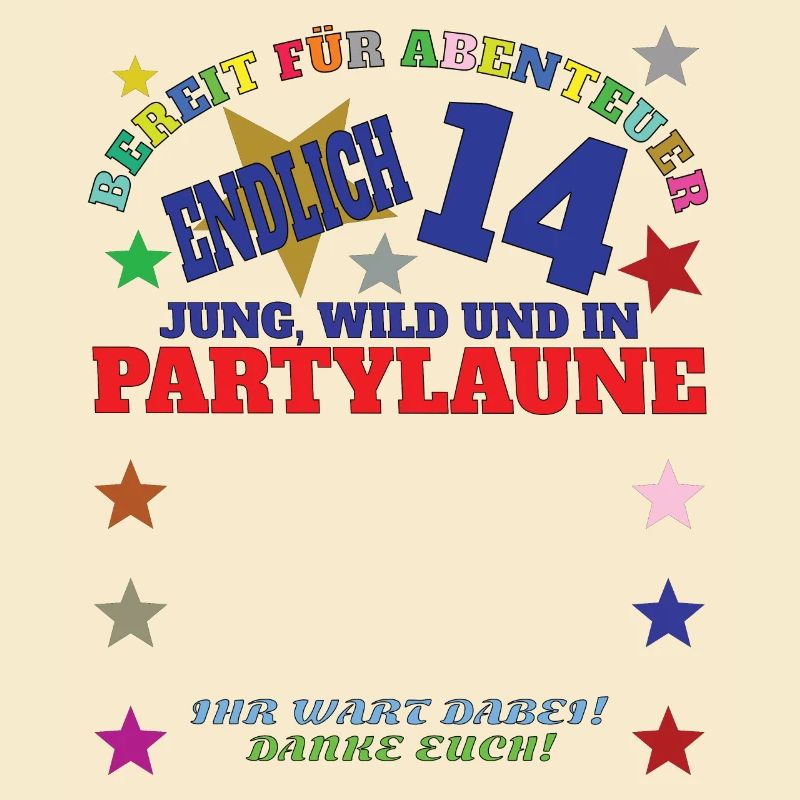14. Geburtstag Mädchen & Junge Gästebuch