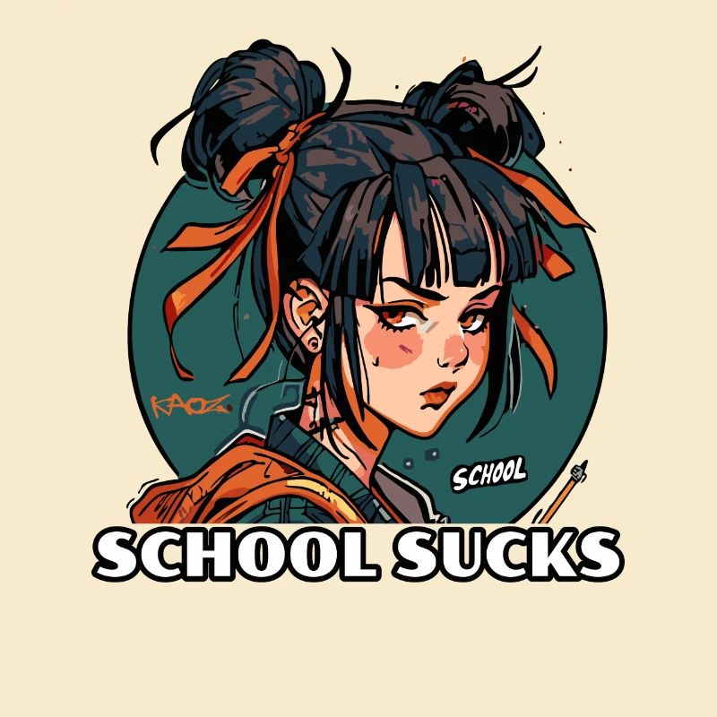 Fille d’anime ennuyée : l’école craint