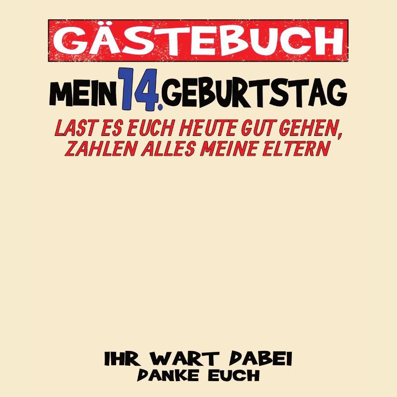 14. Geburtstag Mädchen & Junge Gästebuch