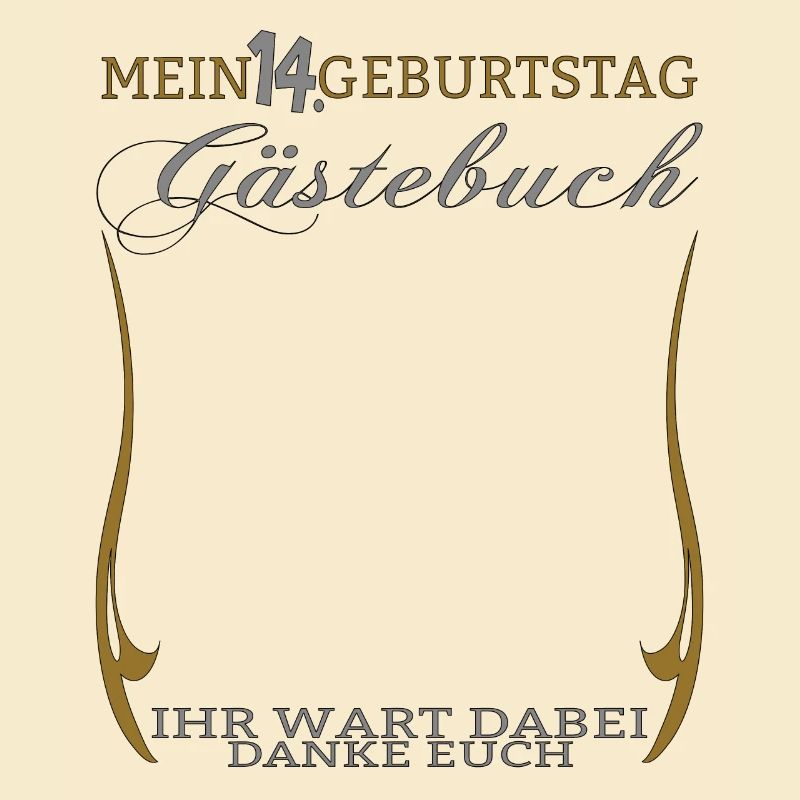 14. Geburtstag Mädchen & Junge Gästebuch