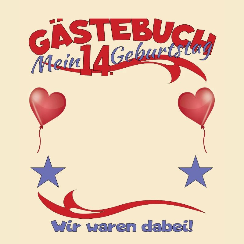14. Geburtstag Mädchen & Junge Gästebuch