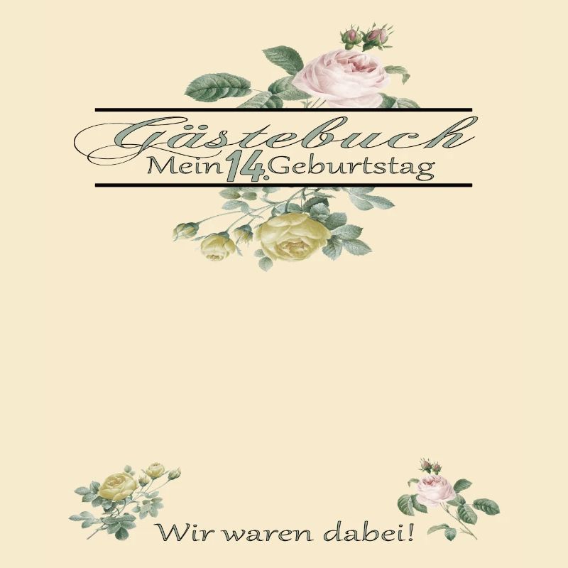14. Geburtstag Mädchen & Junge Gästebuch