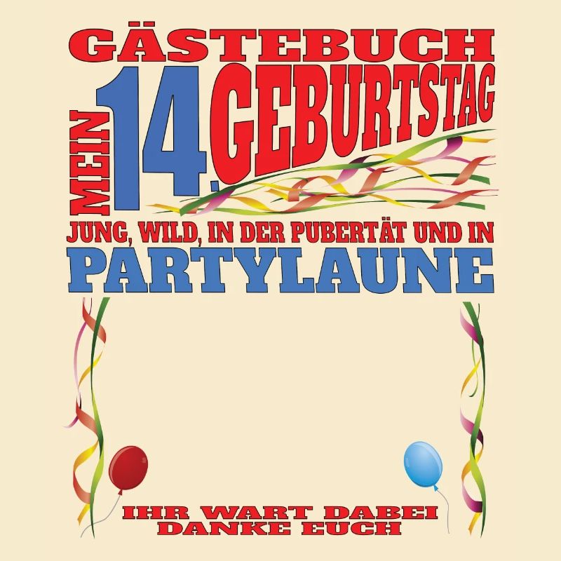 14. Geburtstag Mädchen & Junge Gästebuch