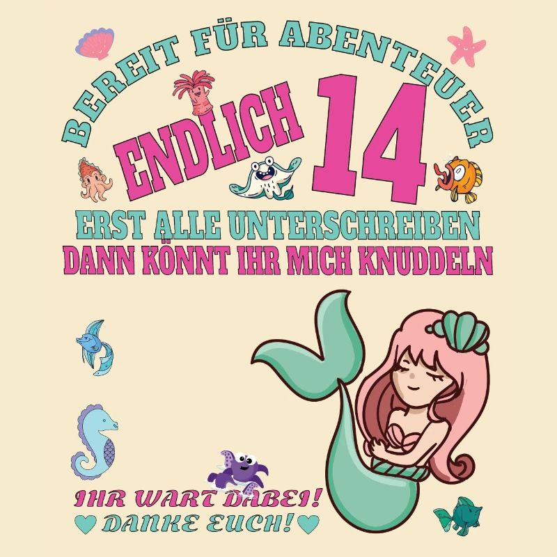 14. Geburtstag Mädchen & Junge Gästebuch