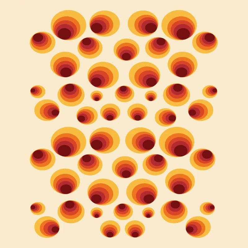 50's 60's Polka Dot Circle Style Pattern