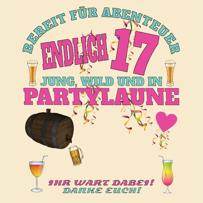 17. Geburtstag Mädchen & Junge Gästebuch
