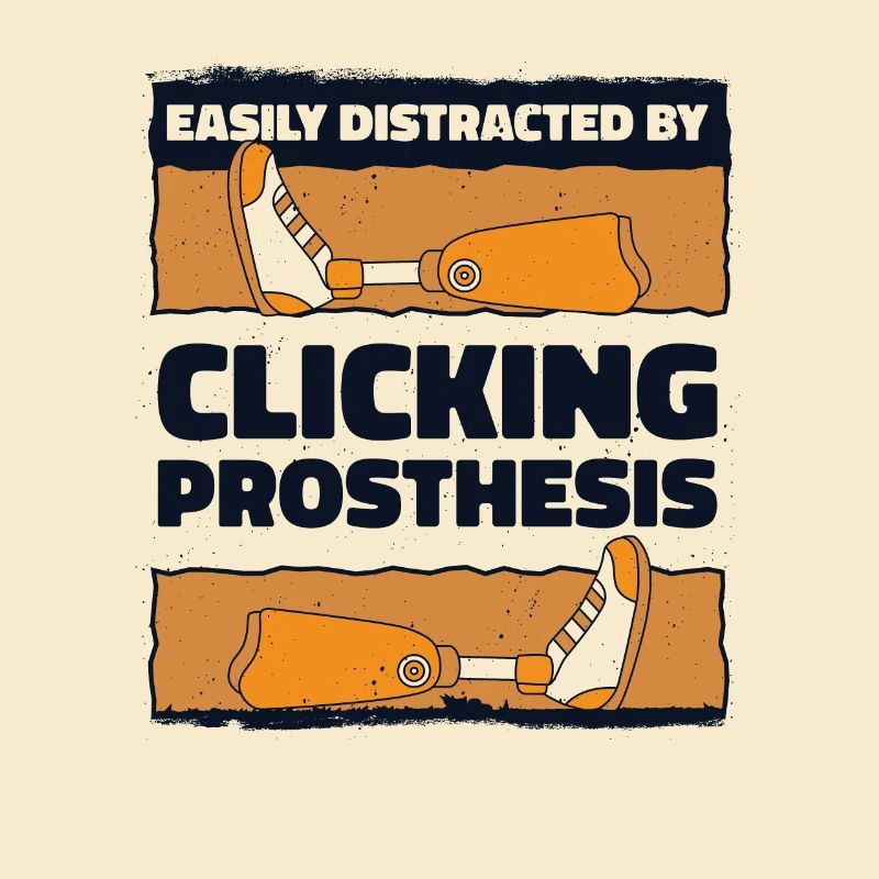 Easily Distracted By Clicking Prosthesis User Leg