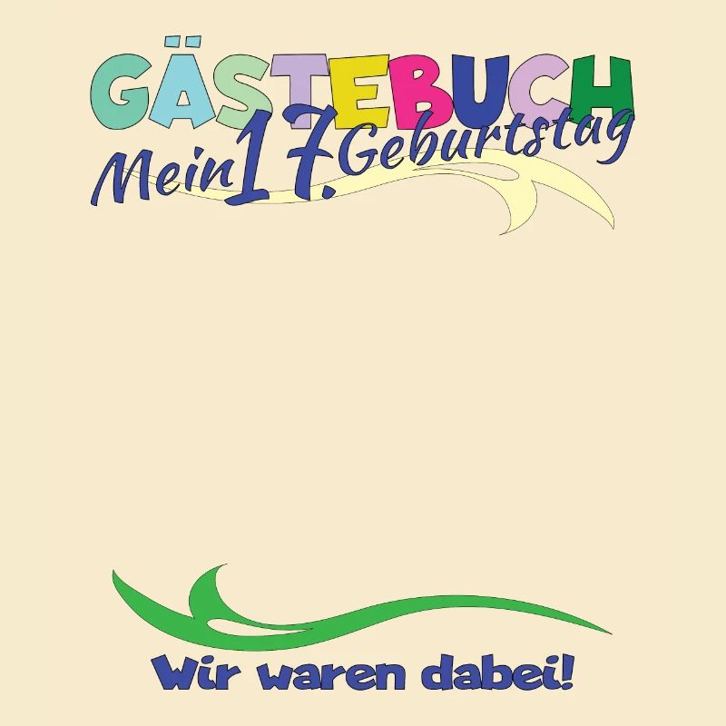 17. Geburtstag Mädchen & Junge Gästebuch