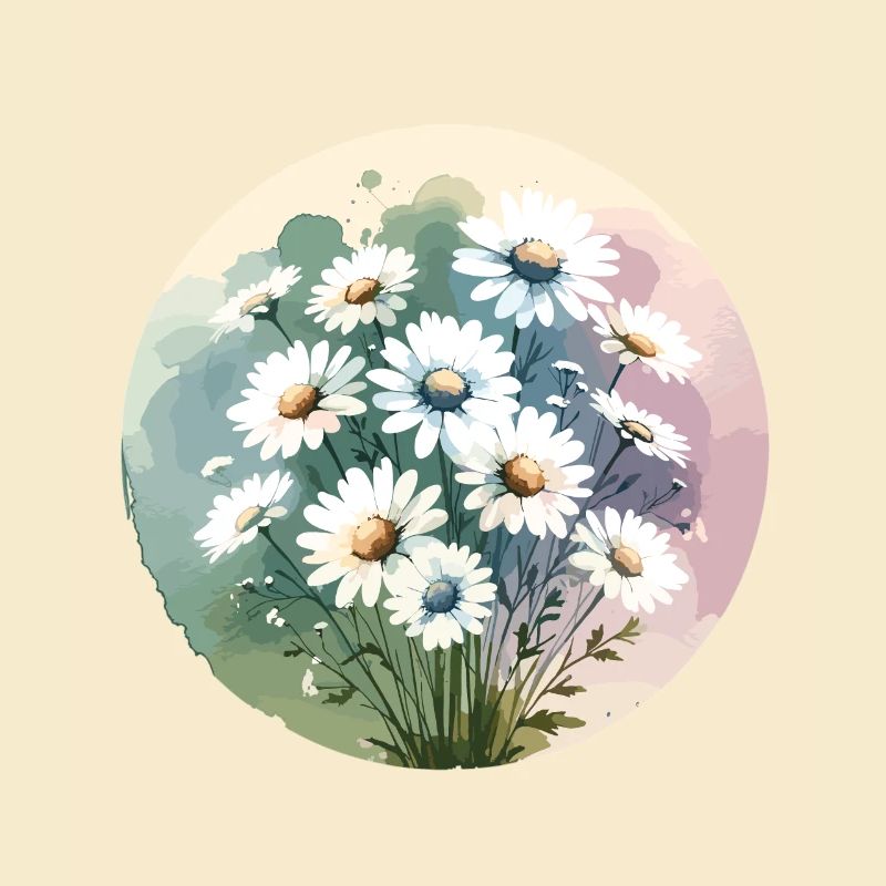 Gänseblümchen gezeichnet