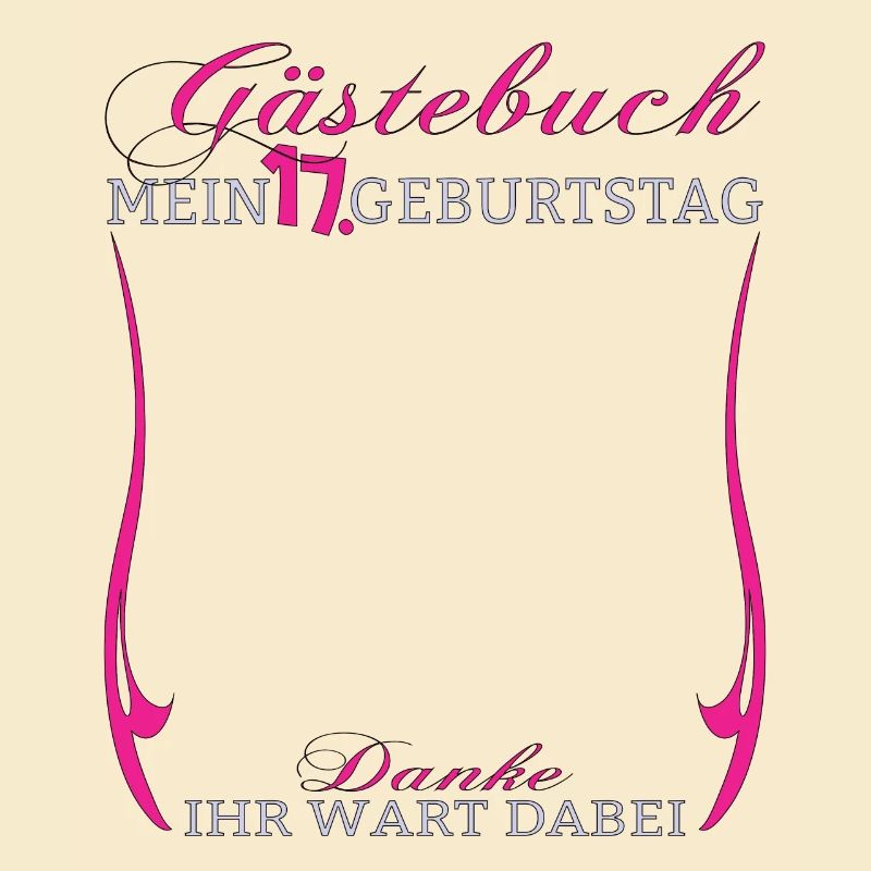 17. Geburtstag Mädchen & Junge Gästebuch