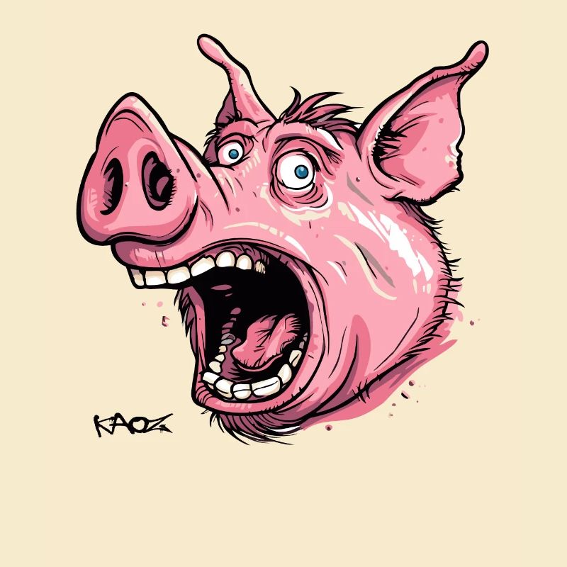 Schockiertes Schwein