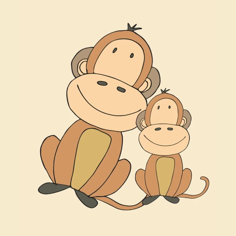 Monkey with child
