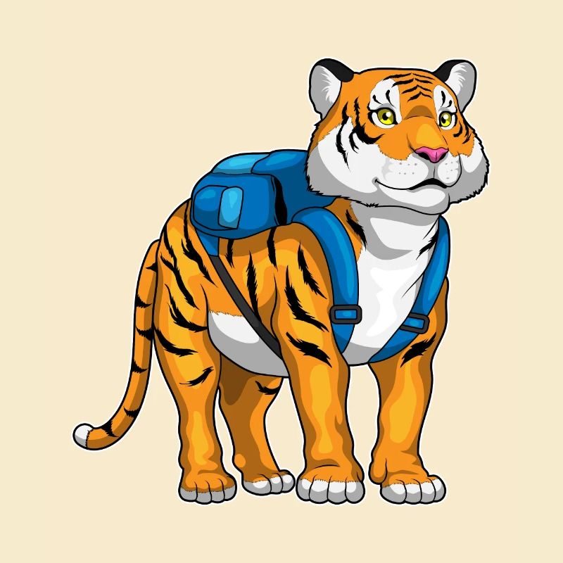 Tiger Student Backpack School