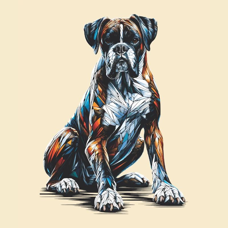 Polygon Art Boxer Dog Boxers