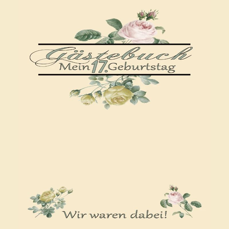 17. Geburtstag Mädchen & Junge Gästebuch